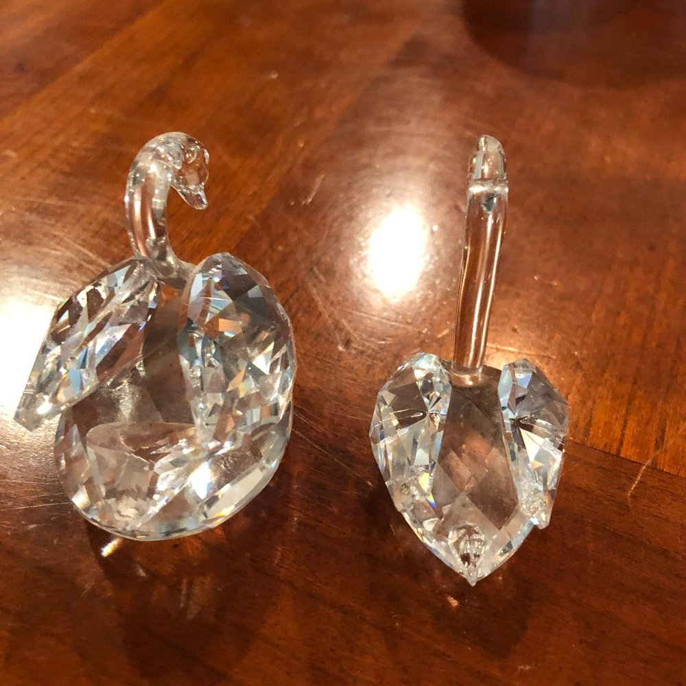 Swarovski Genuine Silver Crystal Swan Figurines - Picture 4 of 4